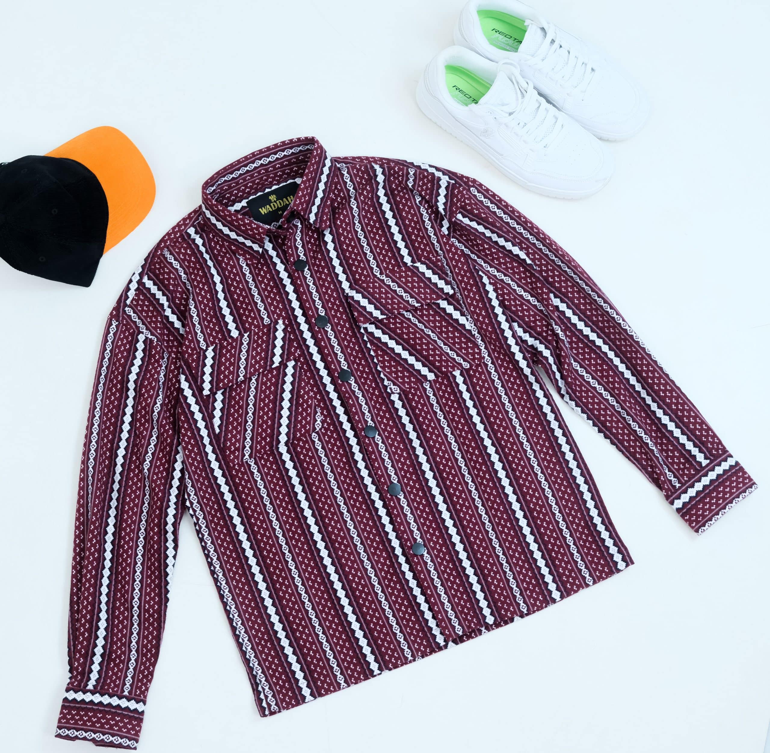Woolen Over-Shirt(Maroon) - Image 10