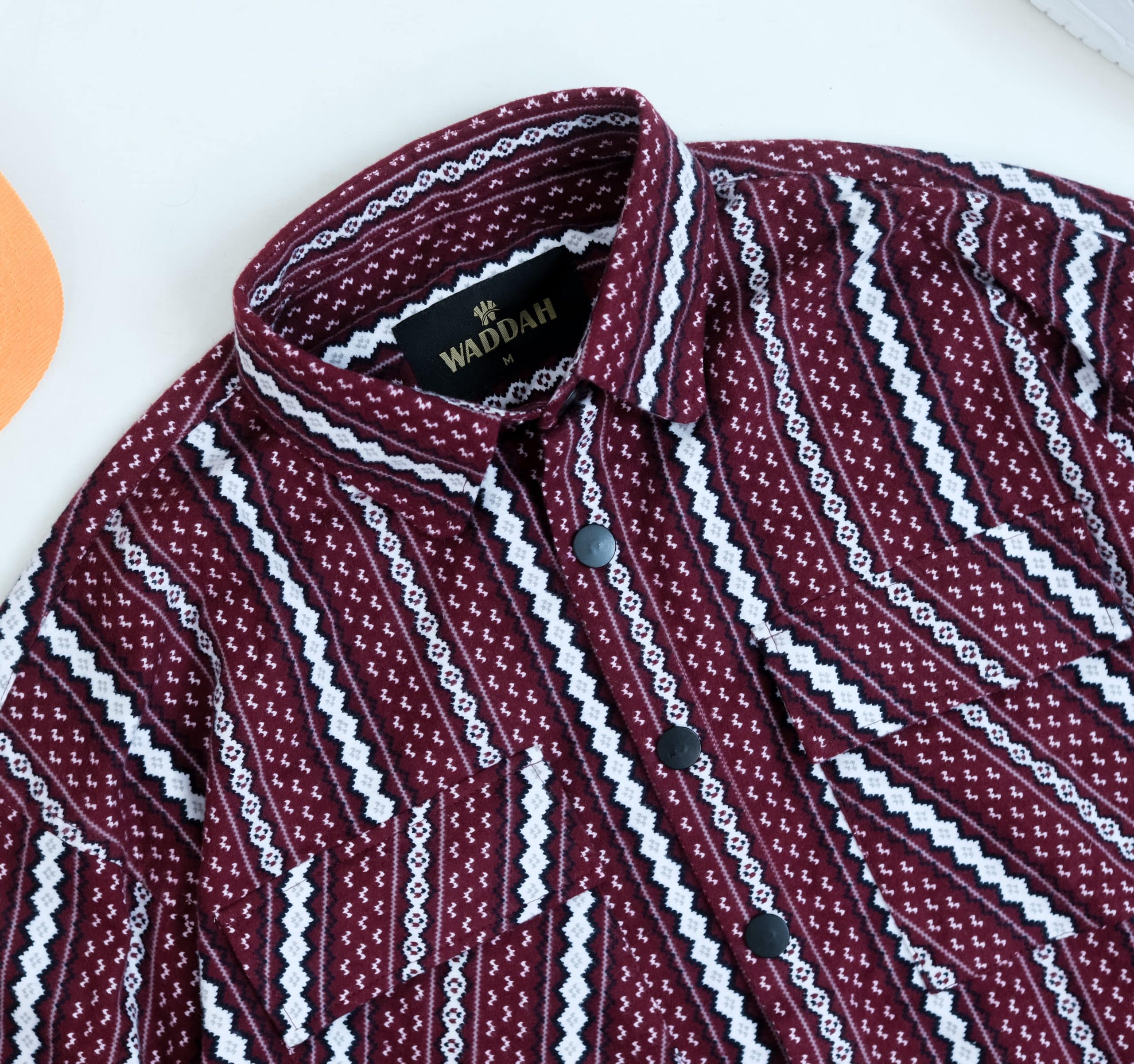Woolen Over-Shirt(Maroon) - Image 9