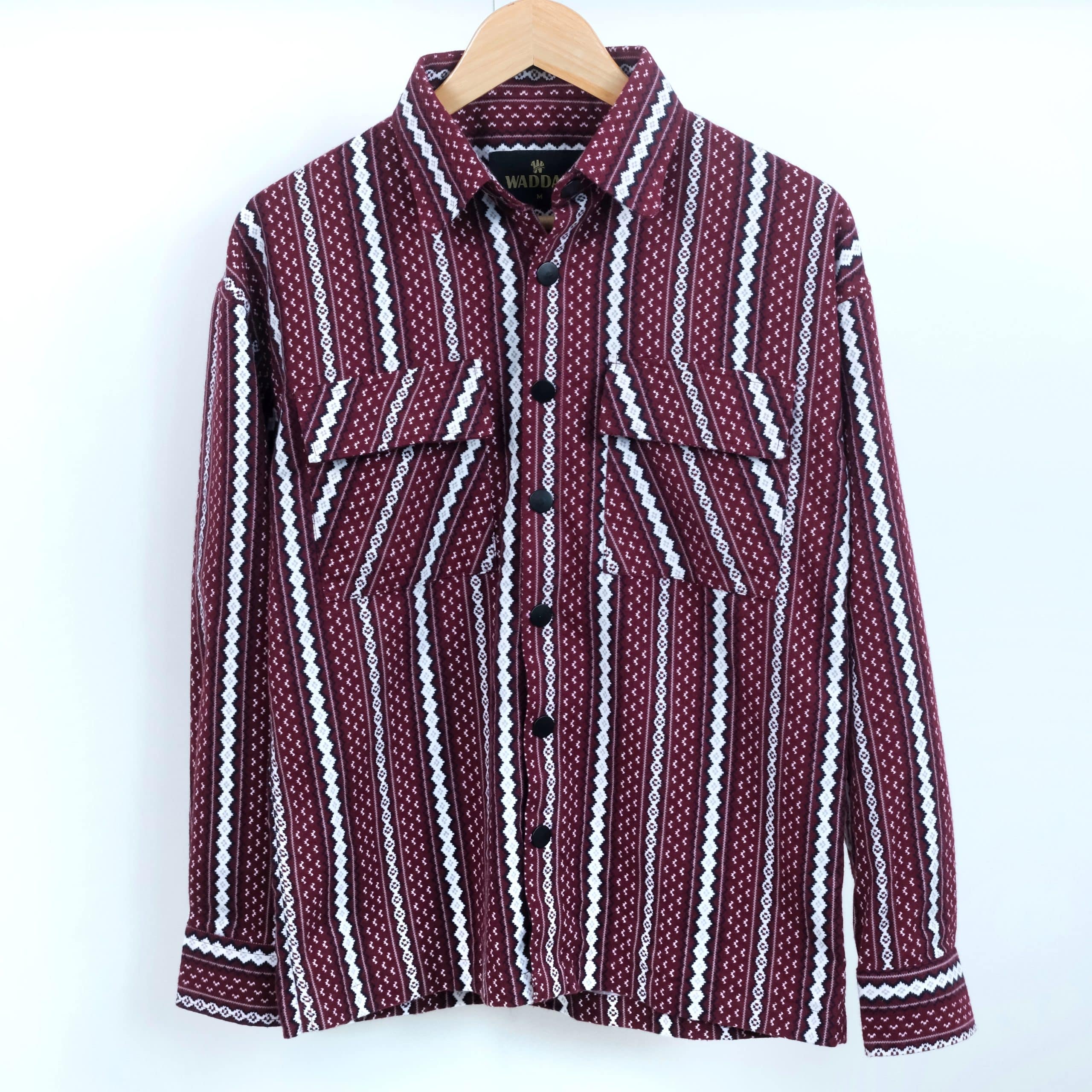 Woolen Over-Shirt(Maroon) - Image 8