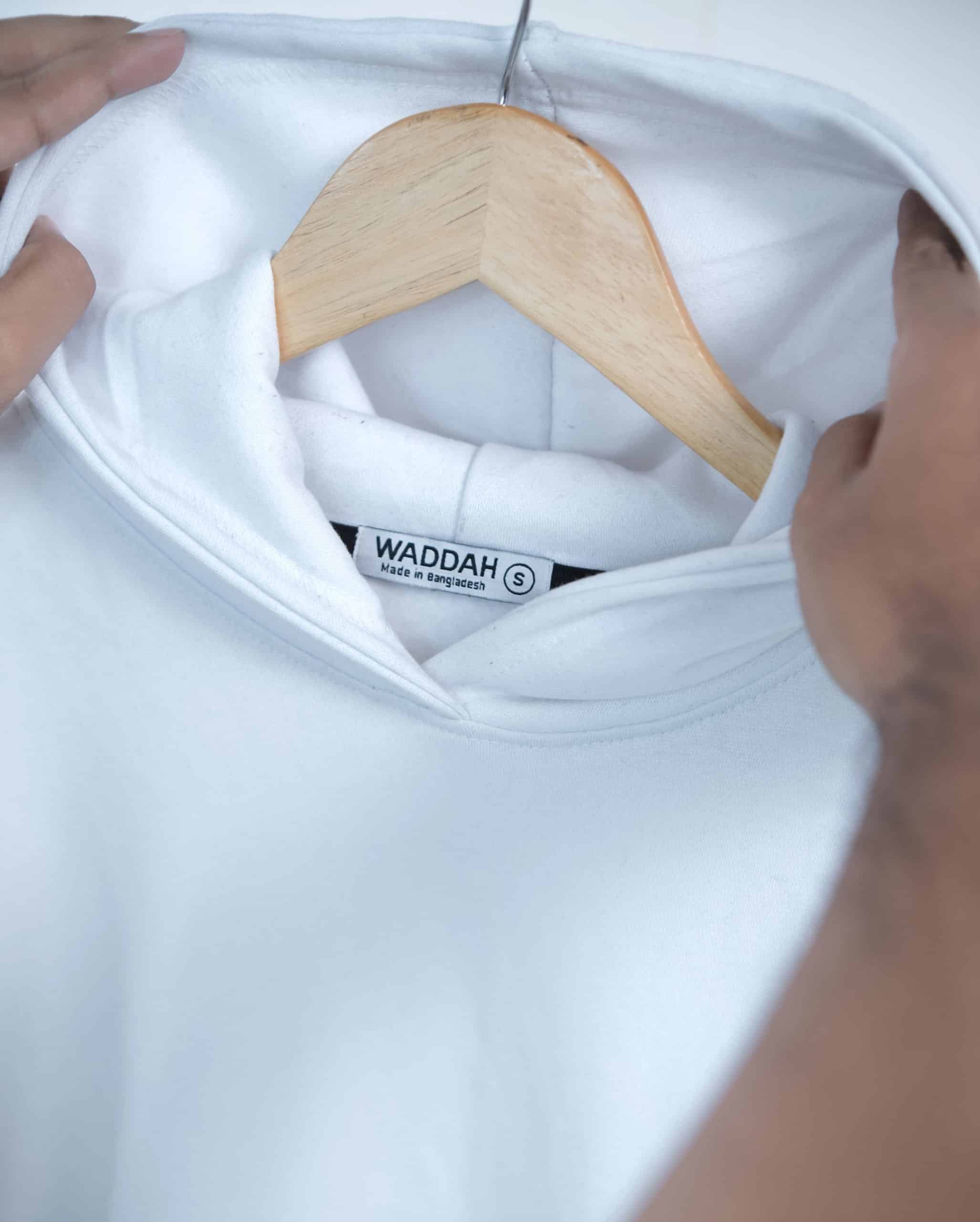 Thumbhole Hoodie(White) - Image 7