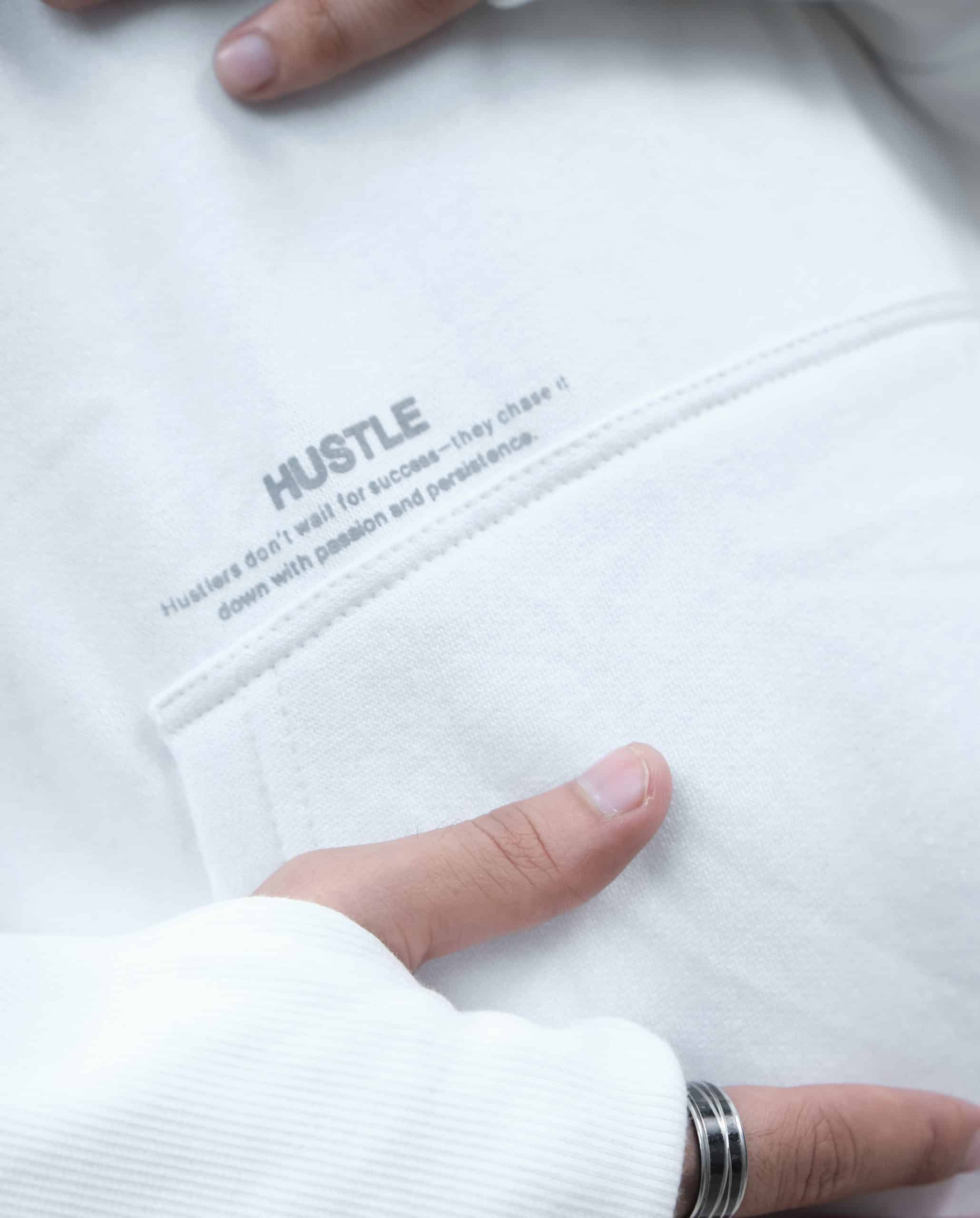 Thumbhole Hoodie(White) - Image 4