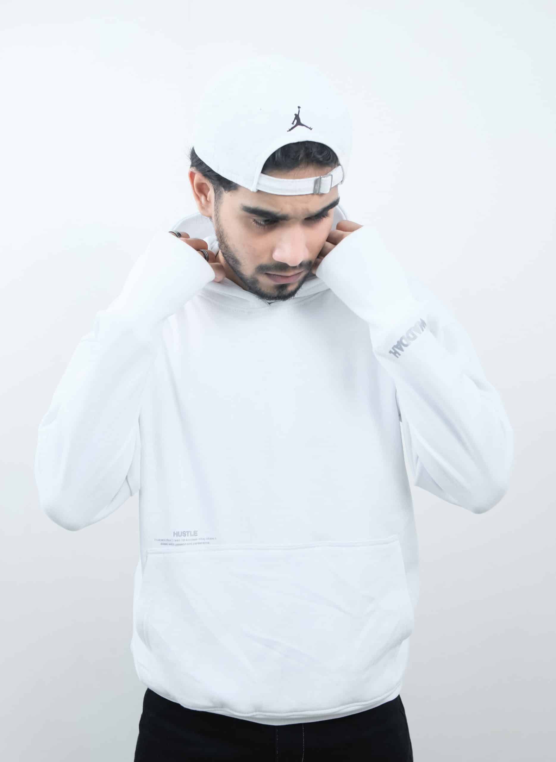 Thumbhole Hoodie(White) - Image 3