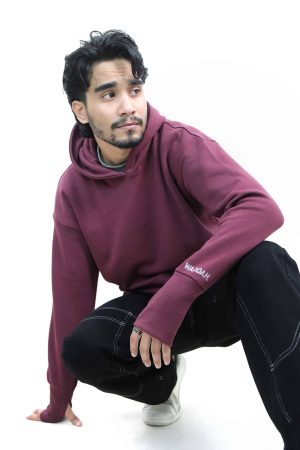 Thumbhole Hoodie(Maroon )