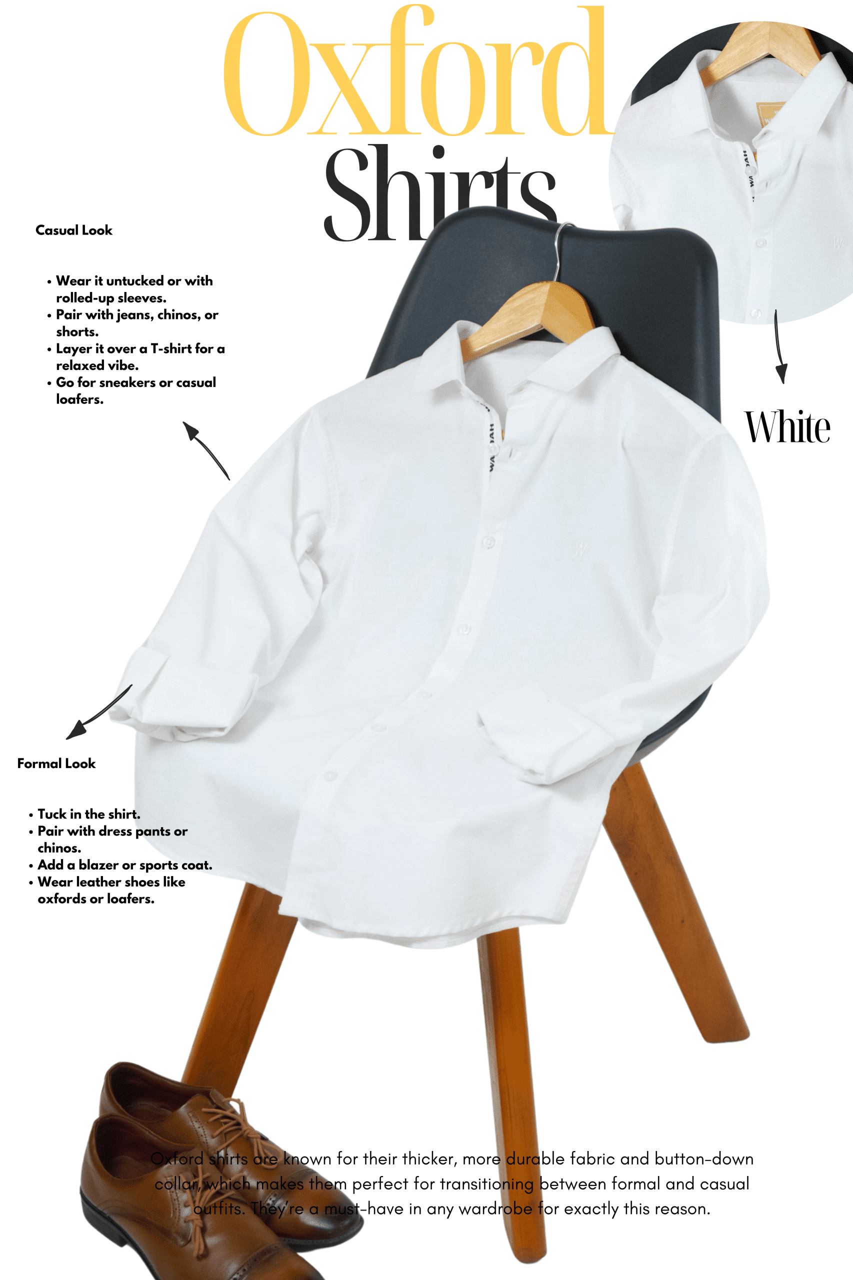 Oxford Shirt-White - Image 4