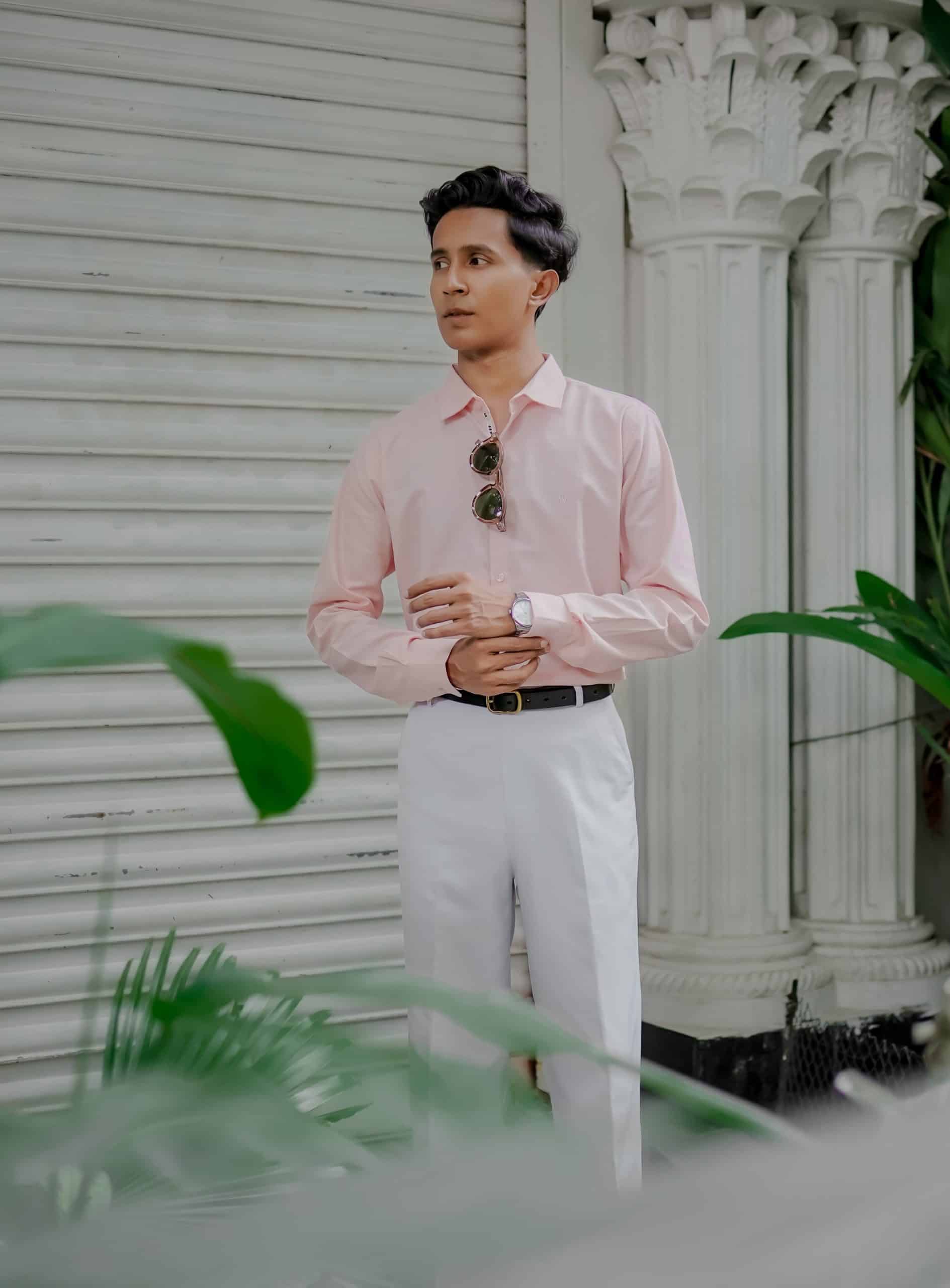 Oxford Shirt-Peach - Image 3