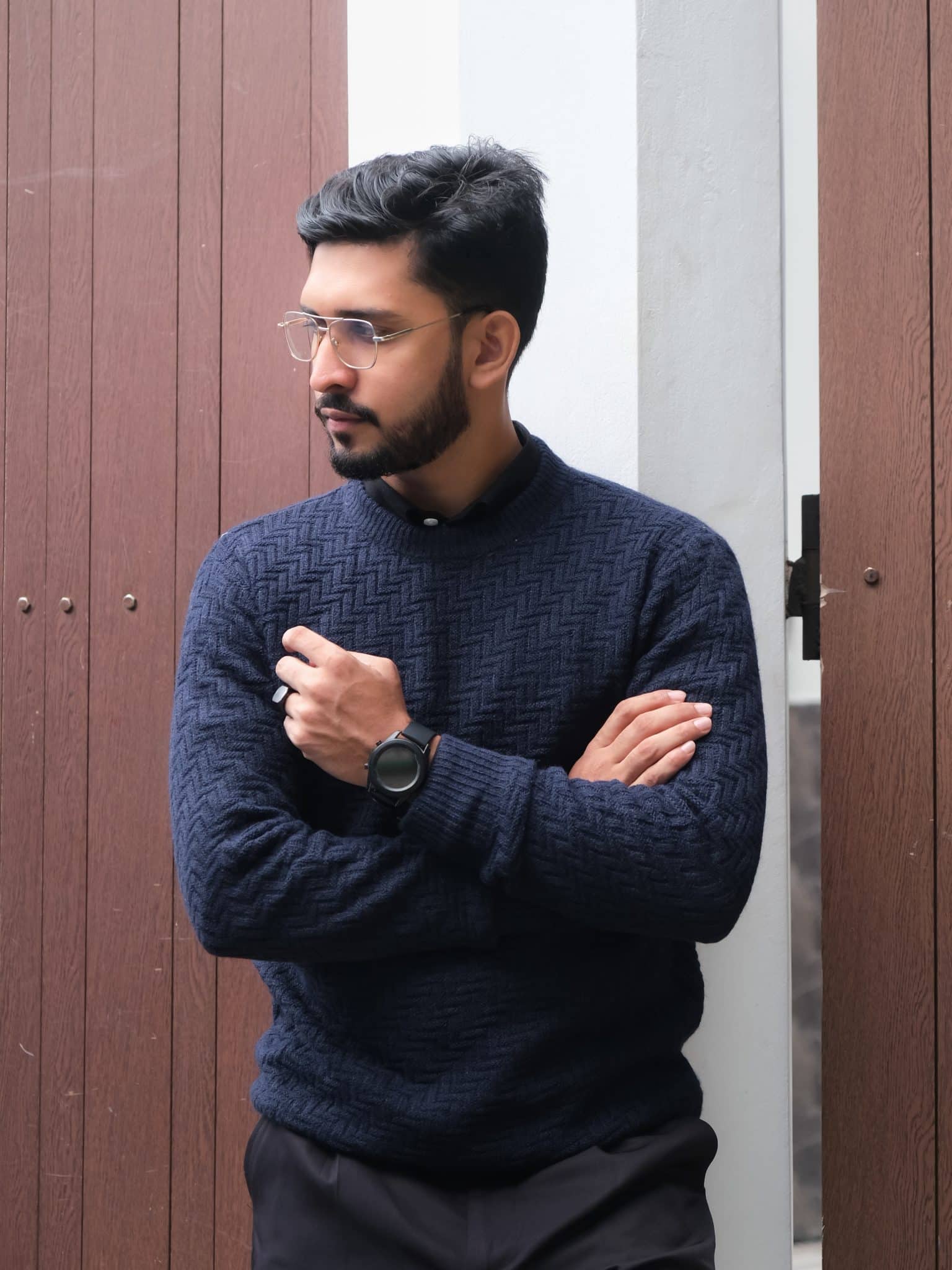 Knit Sweater (Navy)