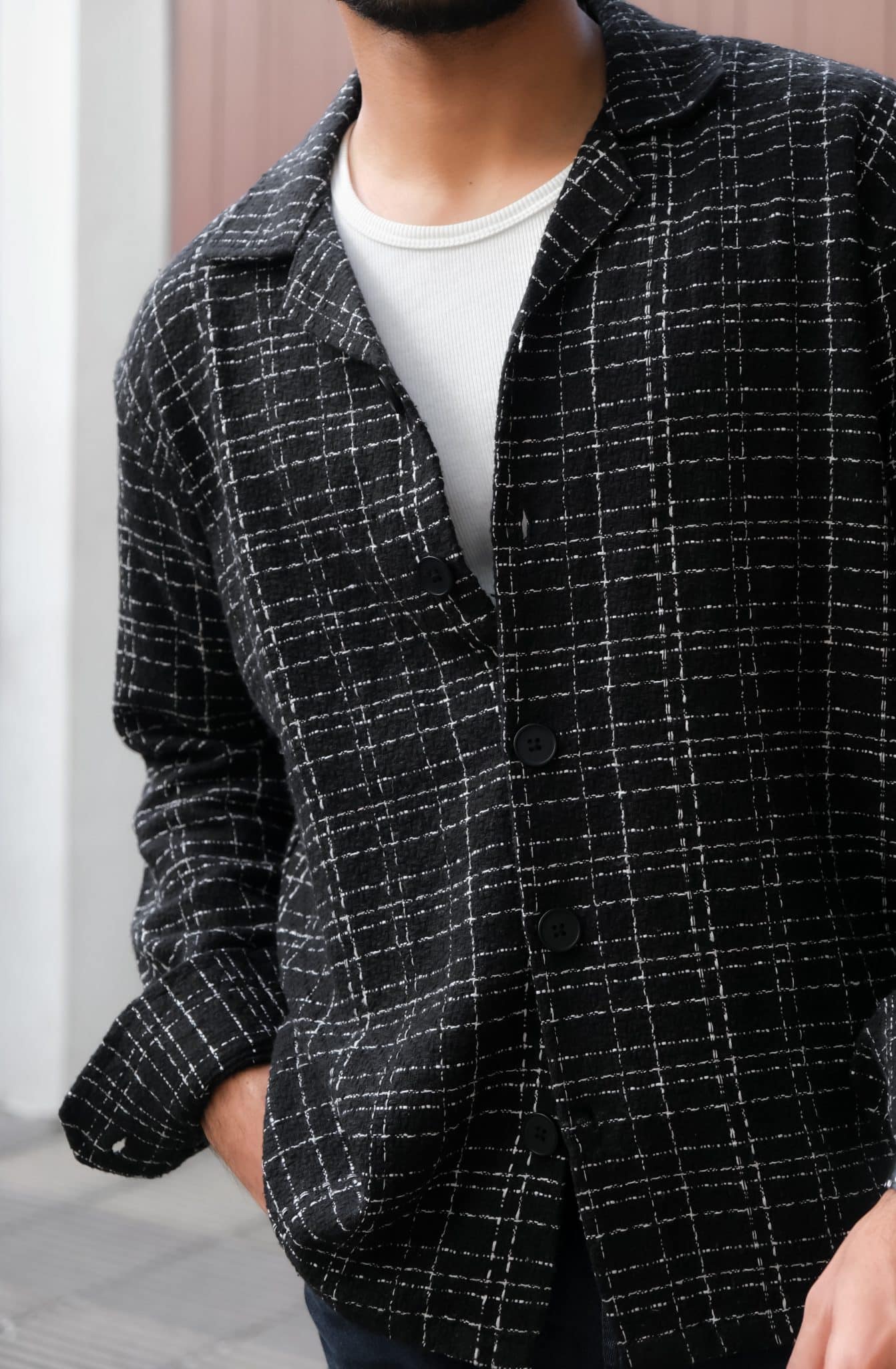 Midnight Tweed Knit Cuban - Image 5