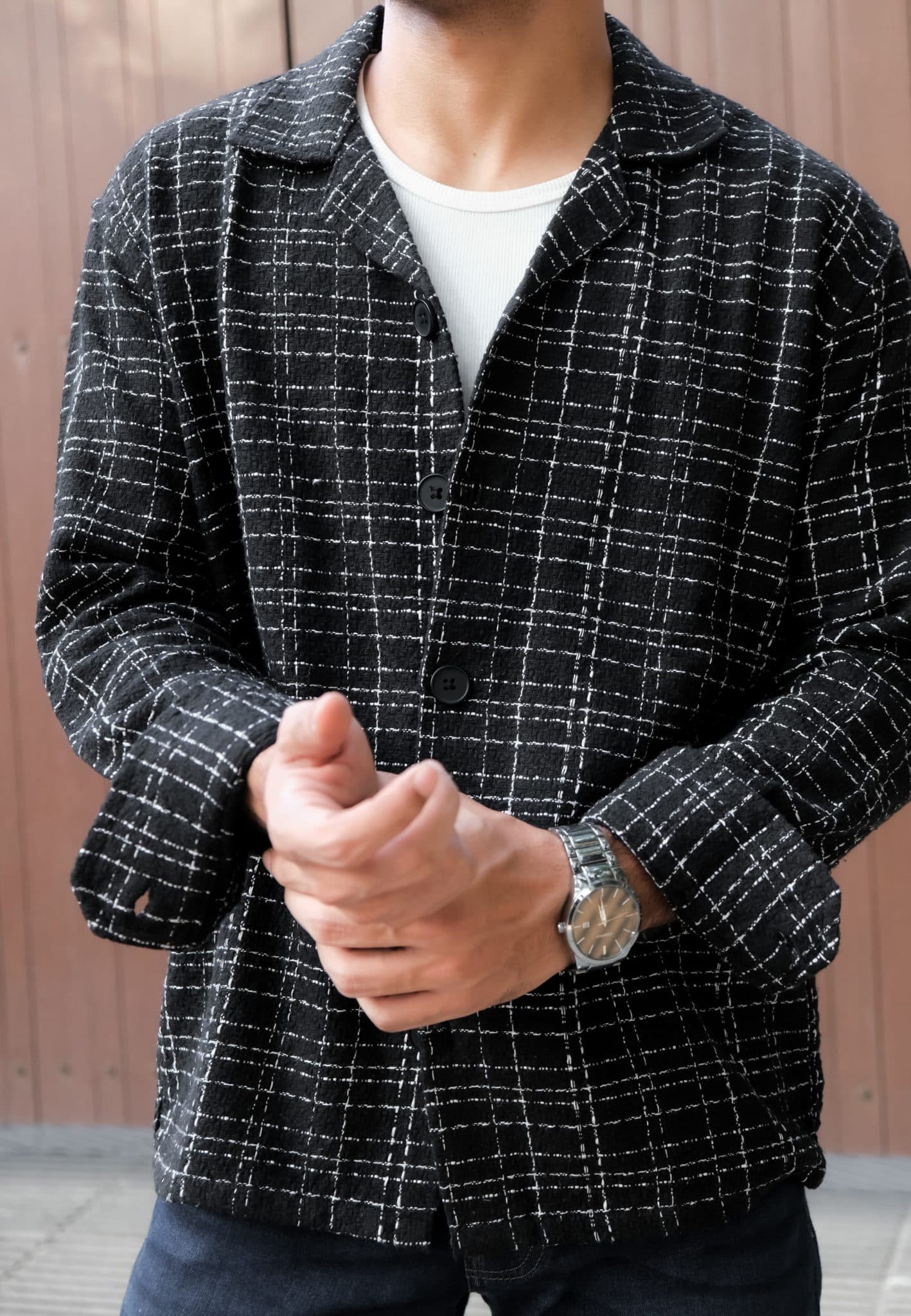 Midnight Tweed Knit Cuban - Image 2