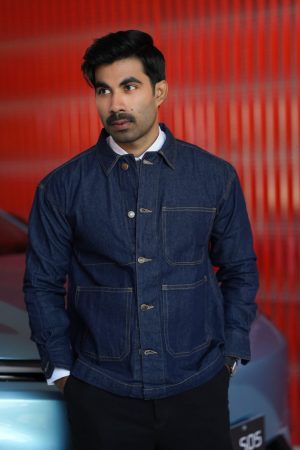 The Structured Indigo Shacket
