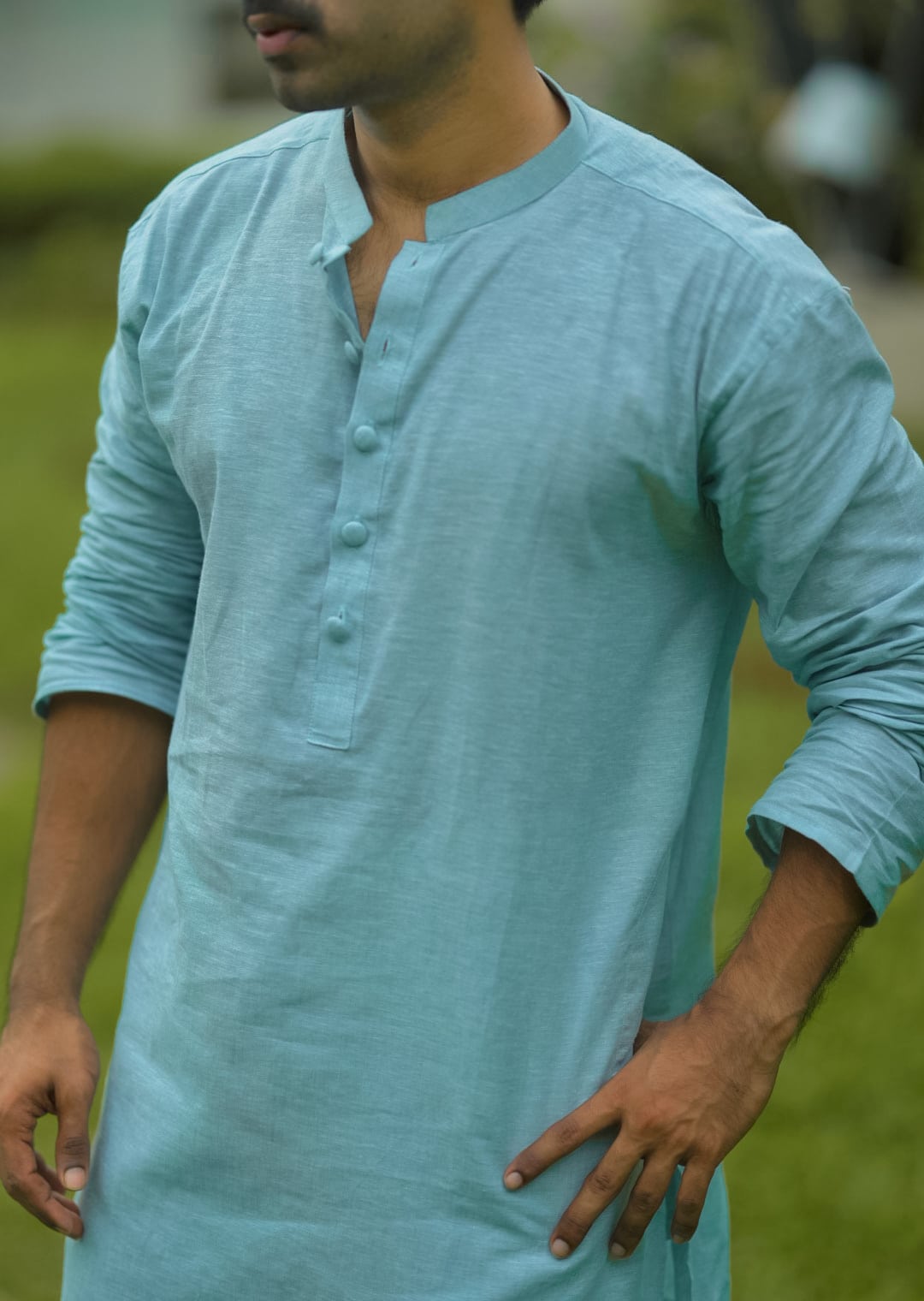 Sky Blue Panjabi - Image 4