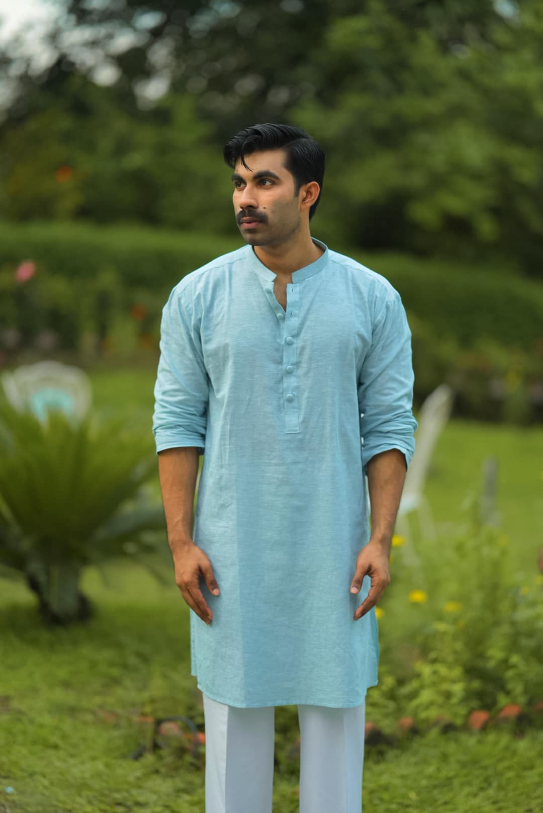 Sky Blue Panjabi - Image 3