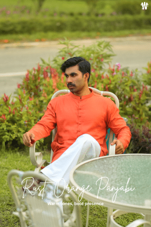 Rust Orange Panjabi