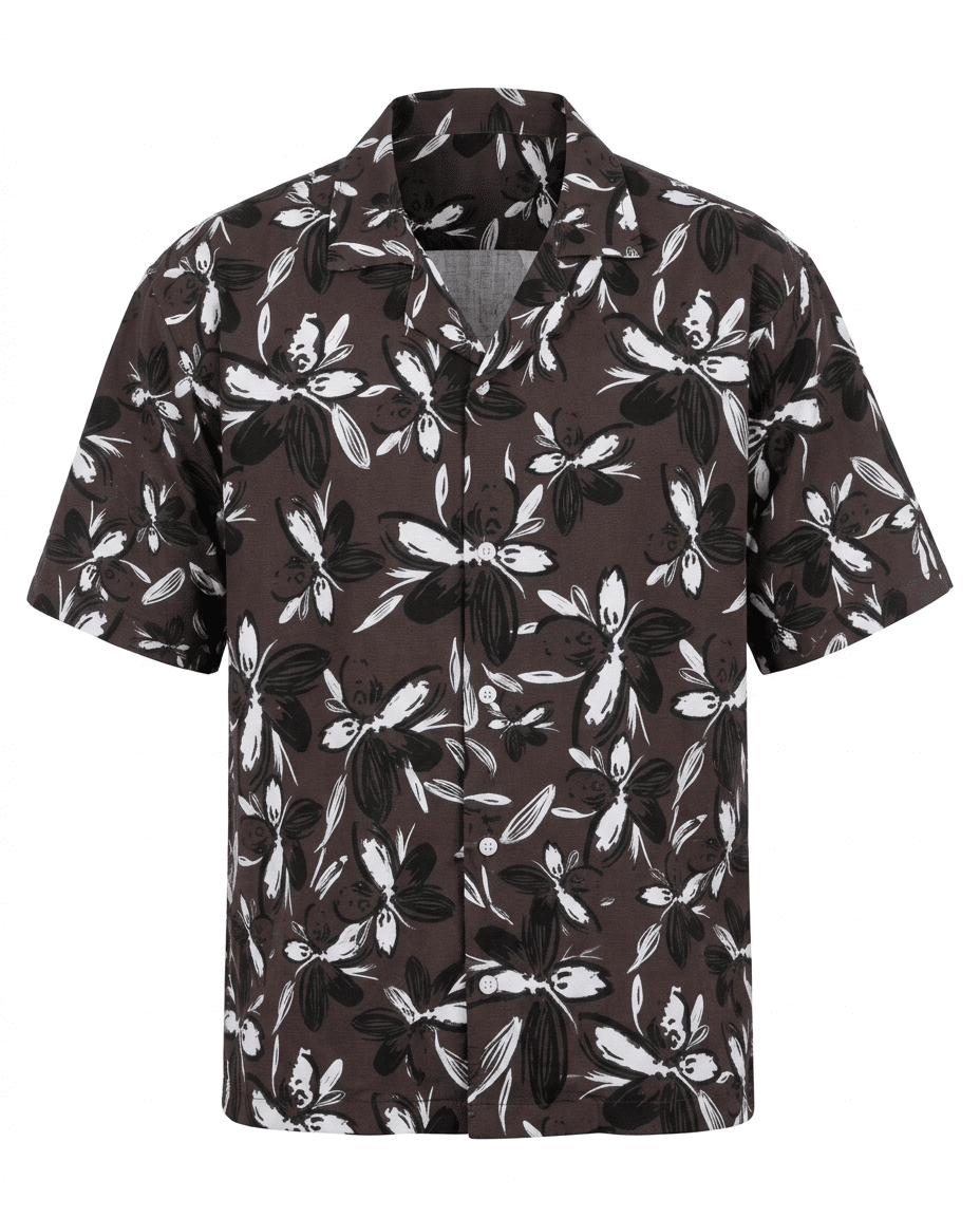 Noir Blossom Resort Shirt - Image 4