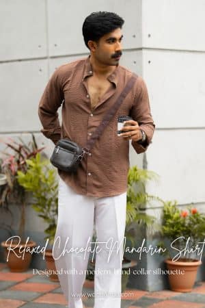 Chocolate Mandarin Shirt