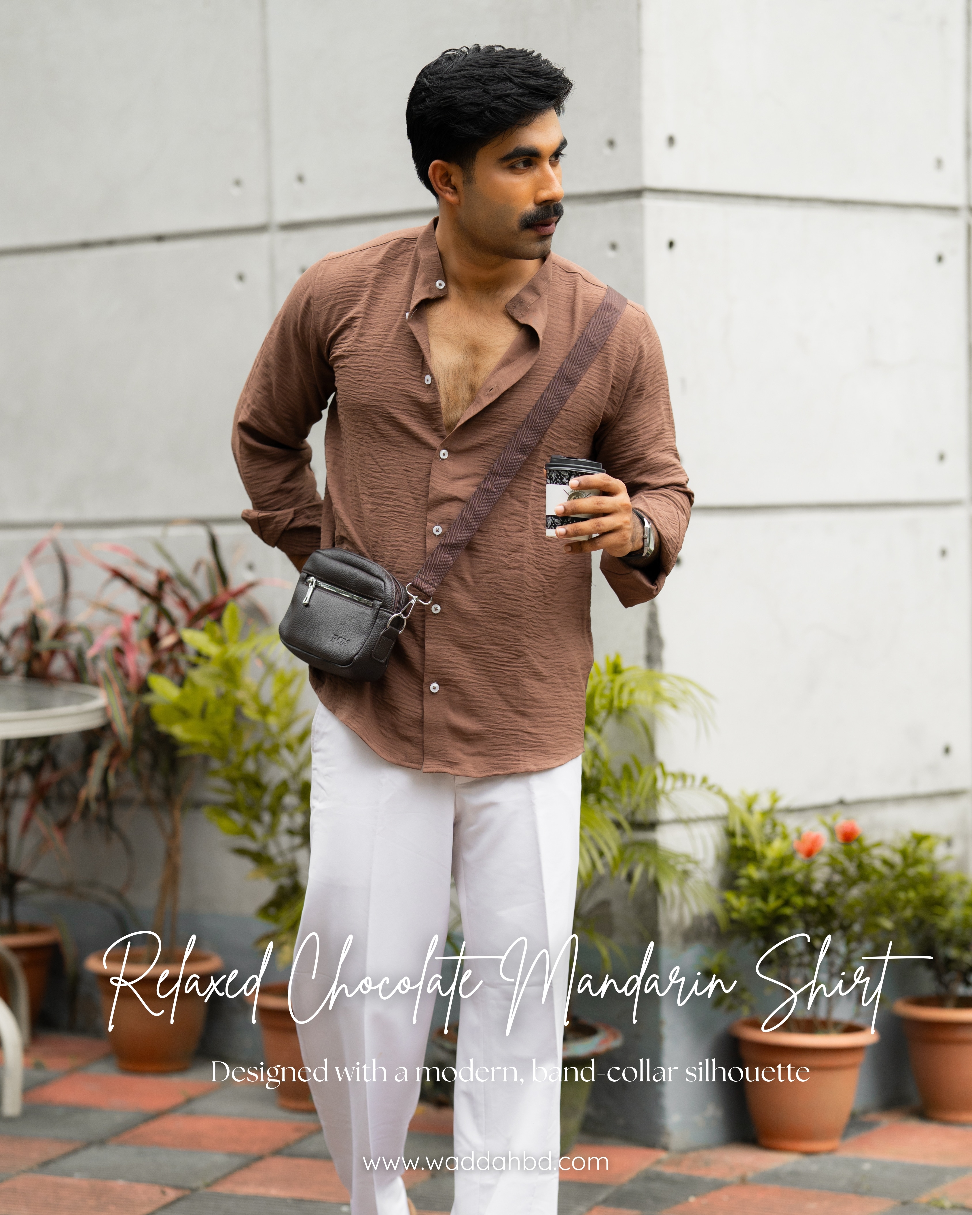 Chocolate Mandarin Shirt