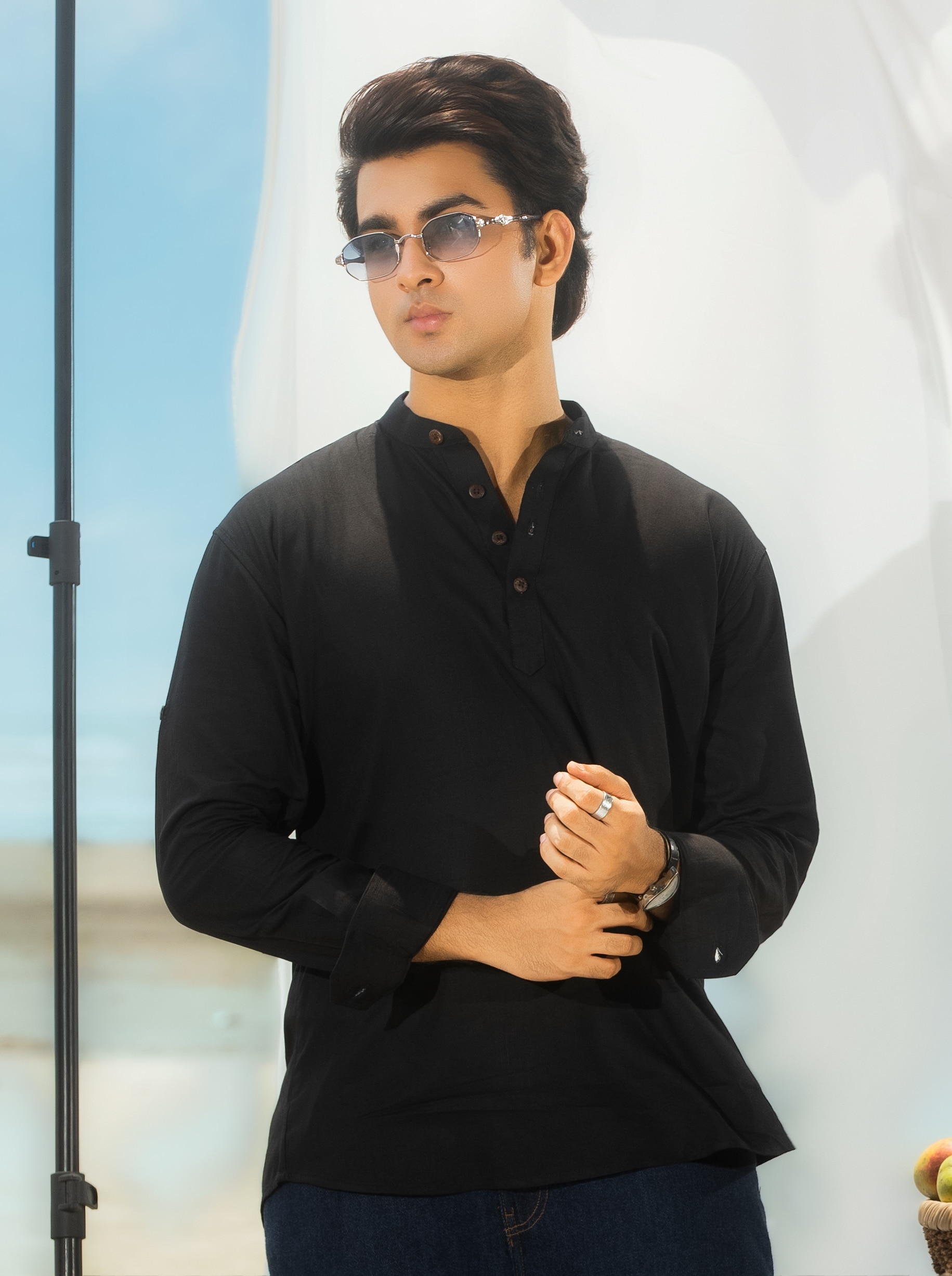 Black Henley Katua - Image 4