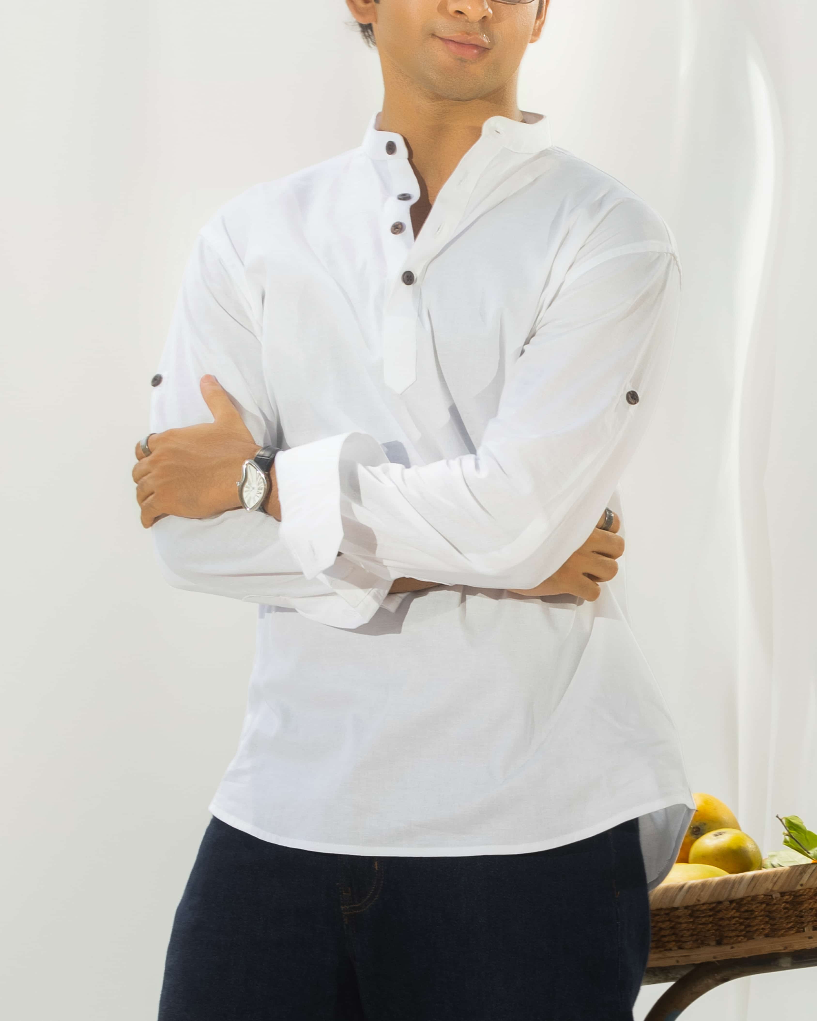 White Henley Katua - Image 3
