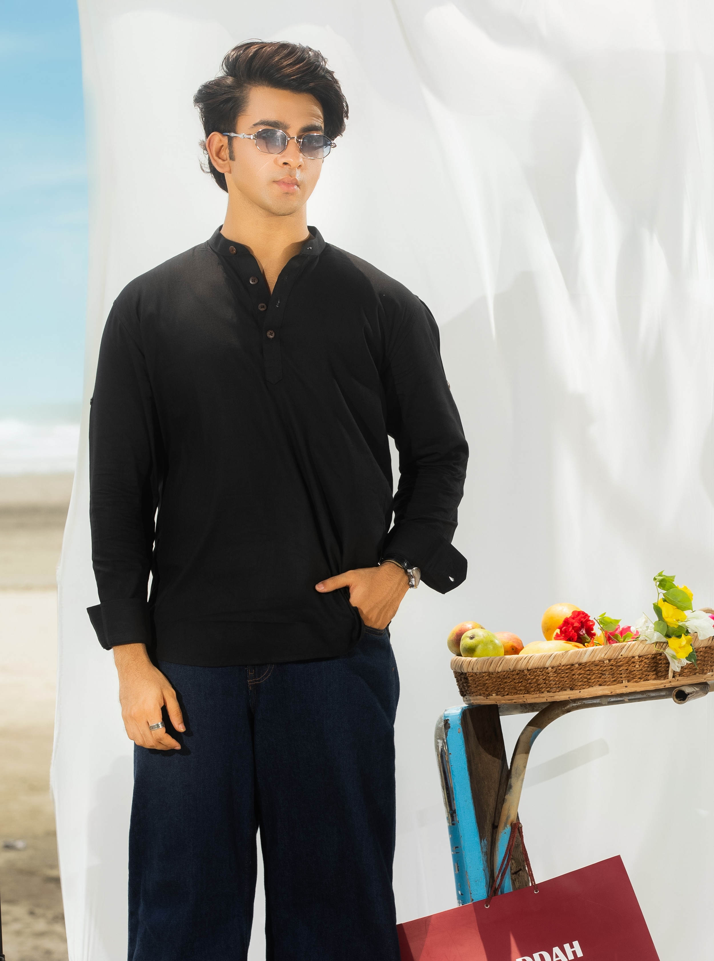 Black Henley Katua