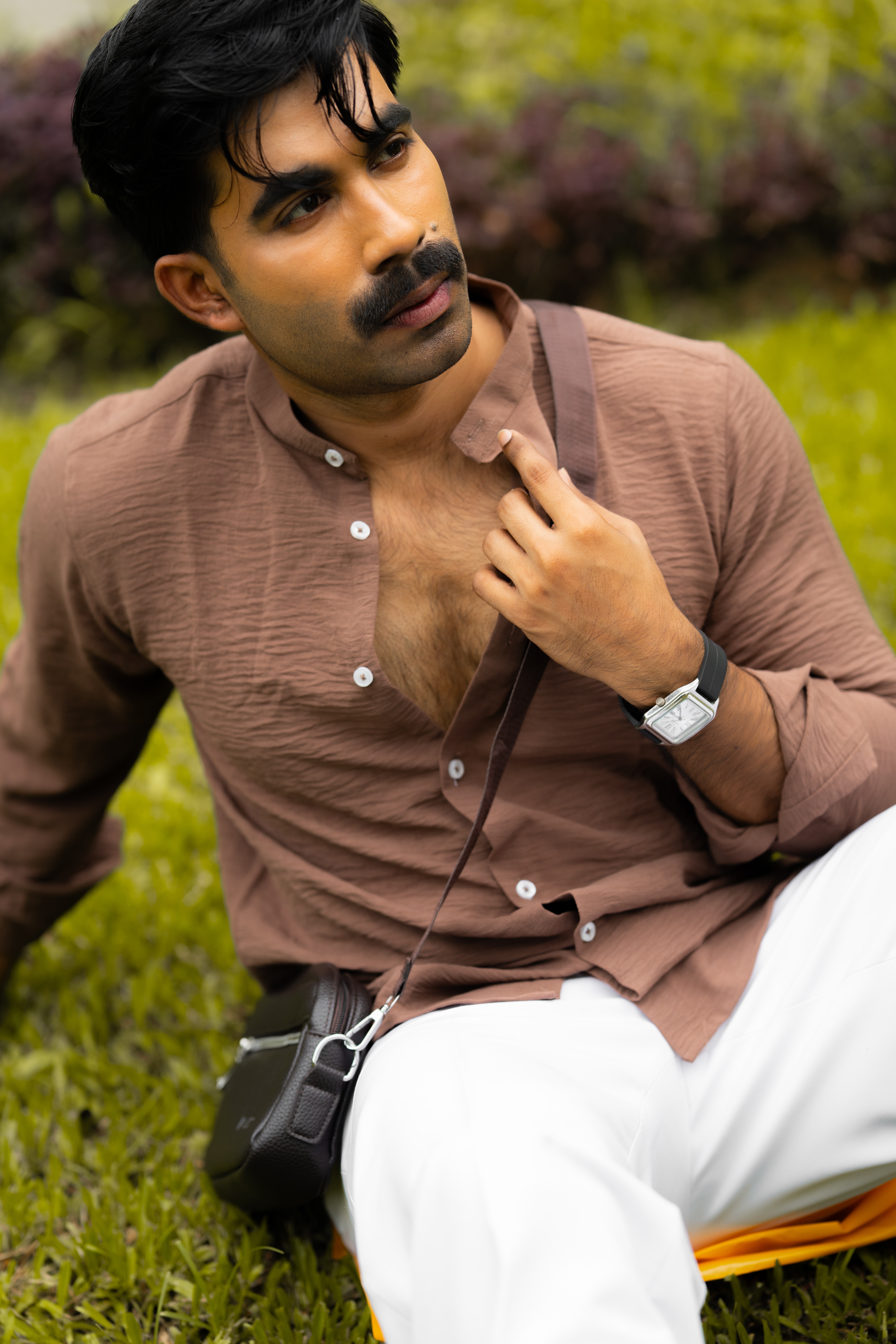 Chocolate Mandarin Shirt - Image 3