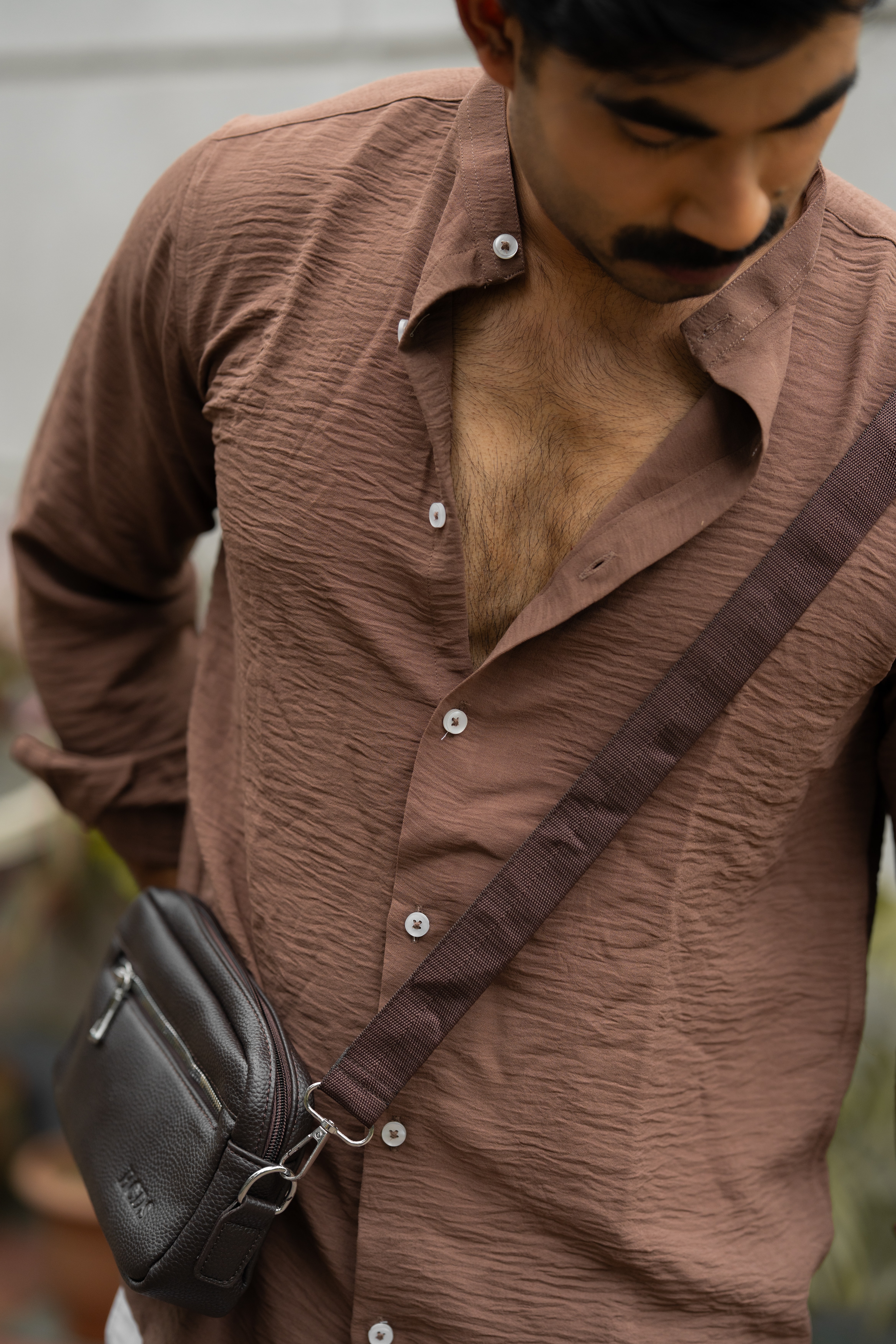 Chocolate Mandarin Shirt - Image 6