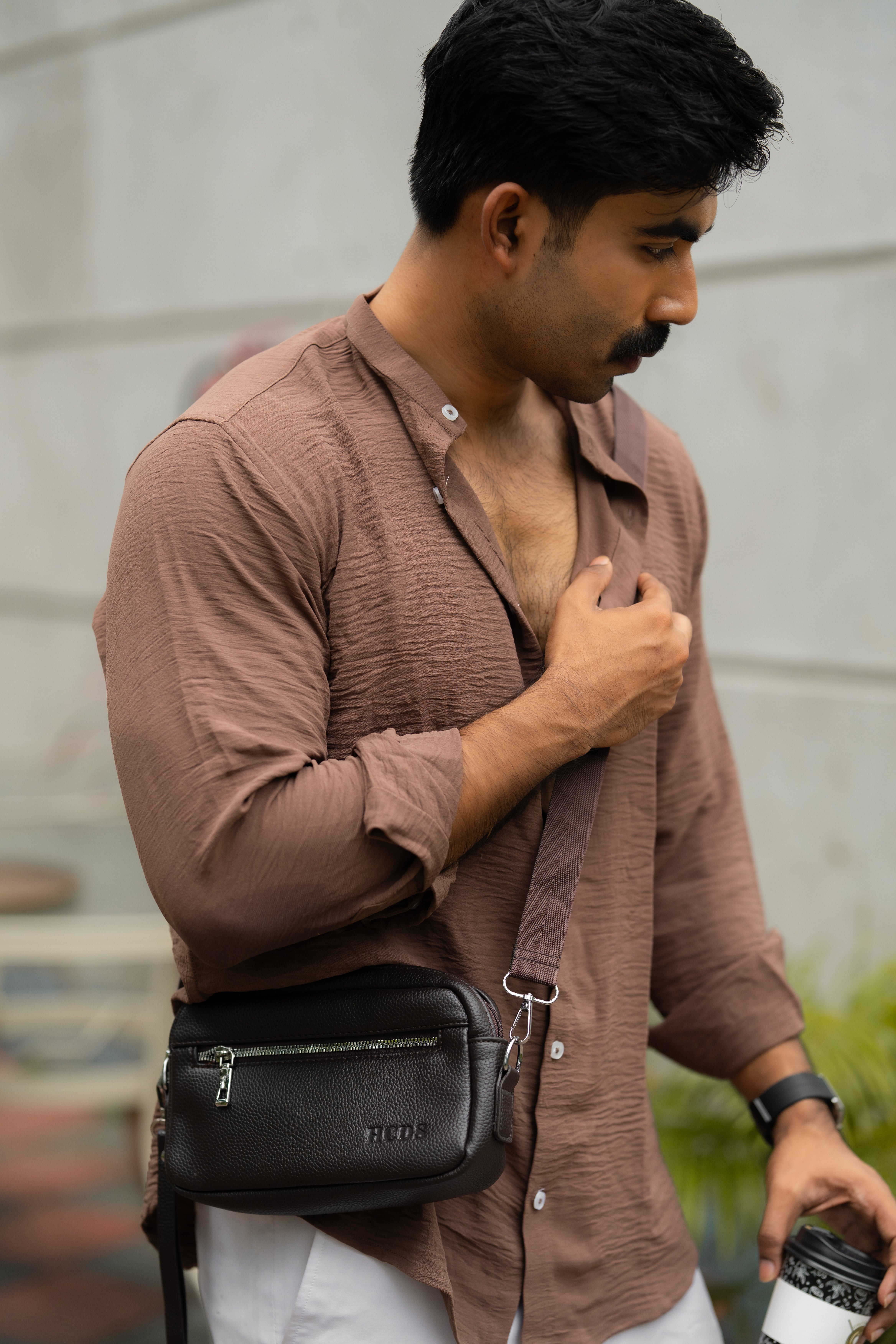 Chocolate Mandarin Shirt - Image 7