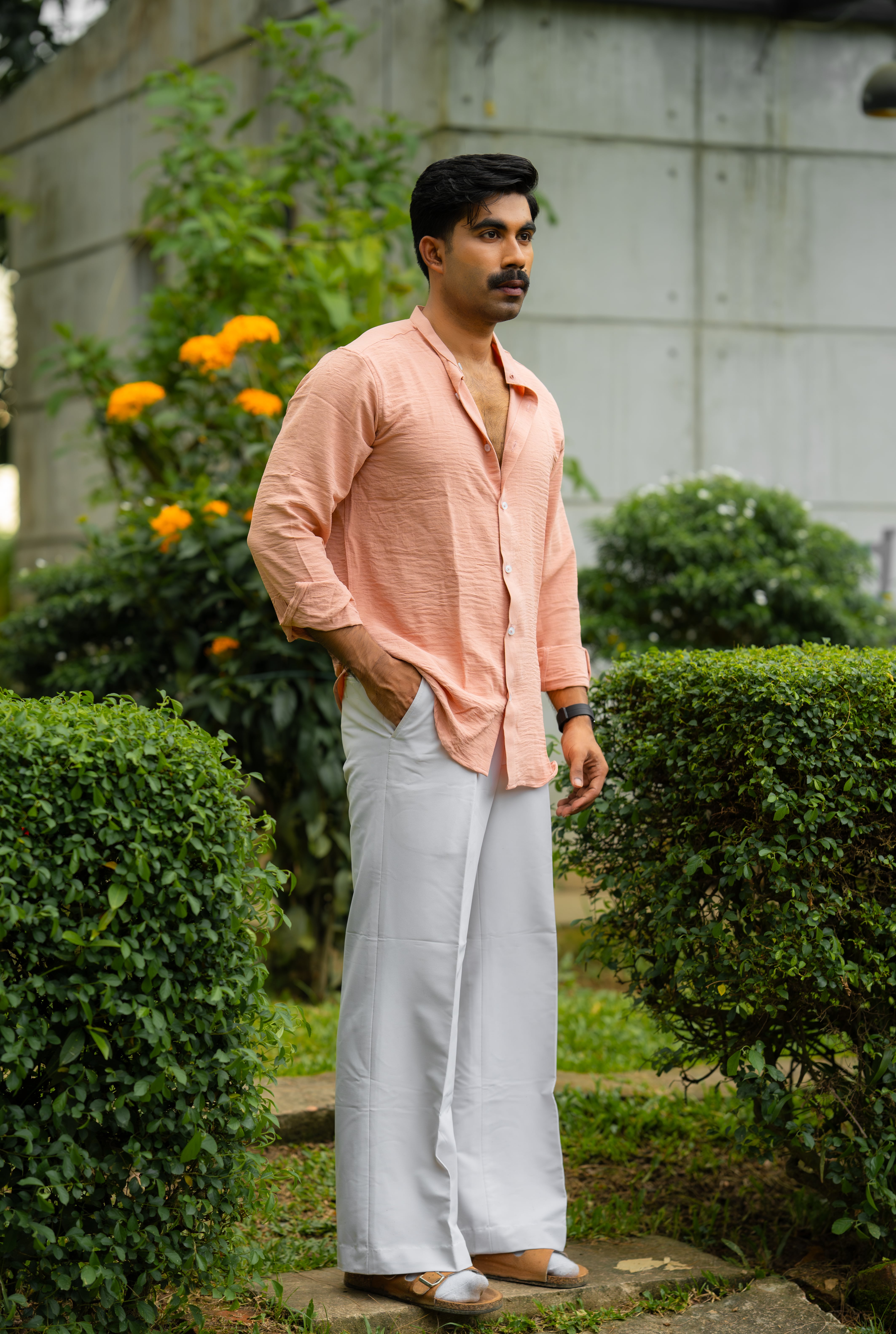 Peach Mandarin Shirt - Image 5