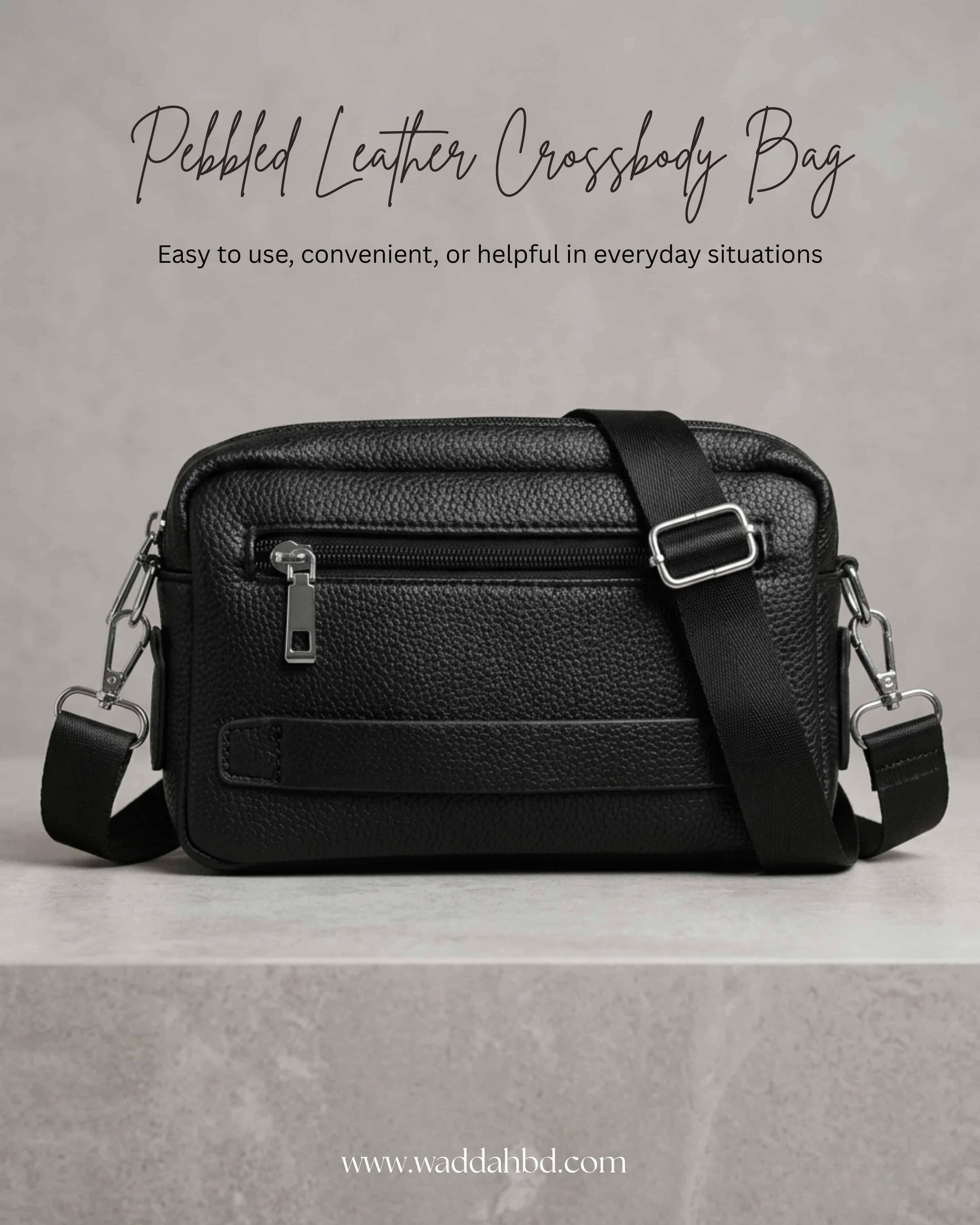 Pebbeled Cross-Body Bag - Image 9