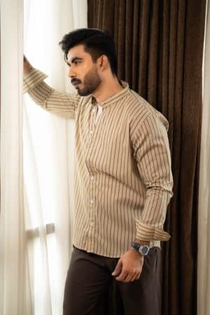 Desert Sand Mandarin Shirt